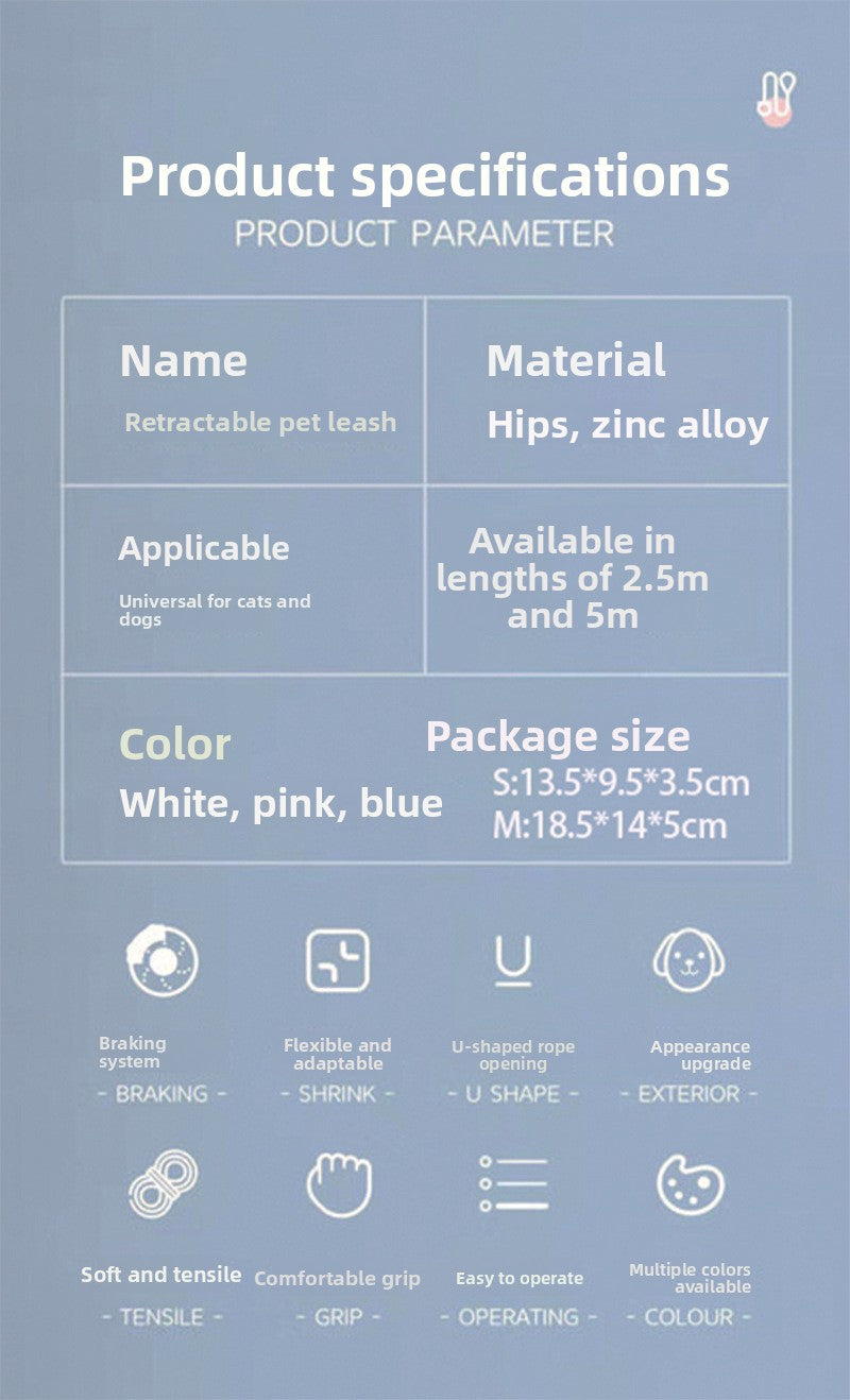 Automatic Retractable EggShape Leash for Effortless Dog Walks