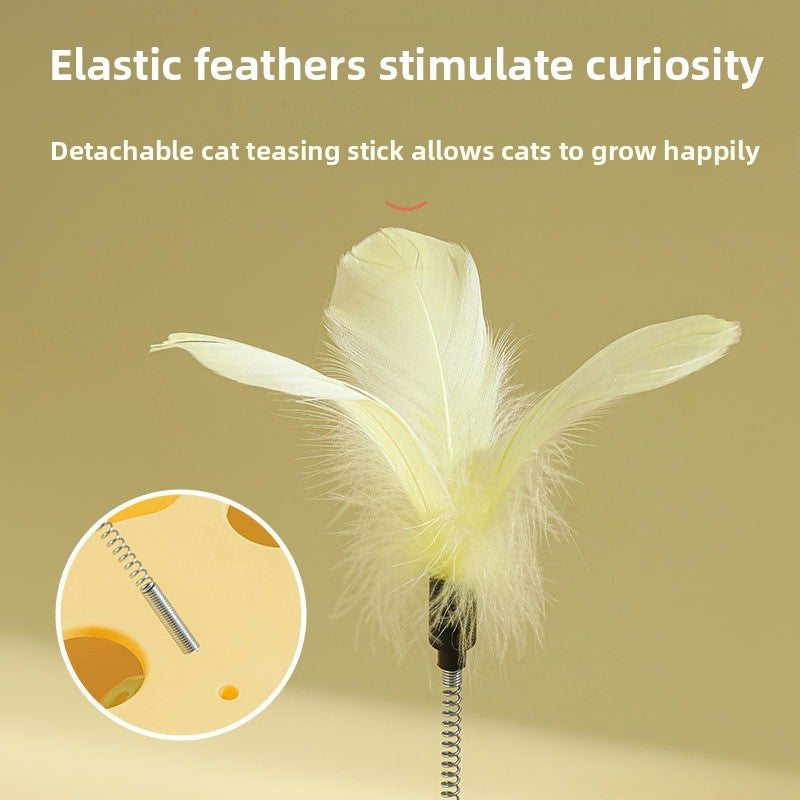 Cat Teaser Wand Toy Self-Entertainment Boredom Relief Energy Consuming Fun Kitten Educational Game Box Bell Maze Box