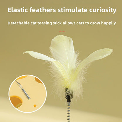 Cat Teaser Wand Toy Self-Entertainment Boredom Relief Energy Consuming Fun Kitten Educational Game Box Bell Maze Box