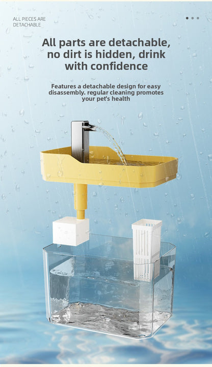 Automatic Cat Water Fountain 2L Large Capacity Smart Pet Water Dispenser with Filter for Fresh Circulating Water and Quiet Pump