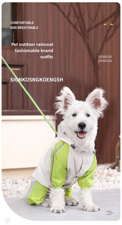 Pet Supplies Dog Clothing Raincoat Pet Clothes Autumn and Winter Thermal and Windproof Small Dog Raincoat Pet Shell Jacket