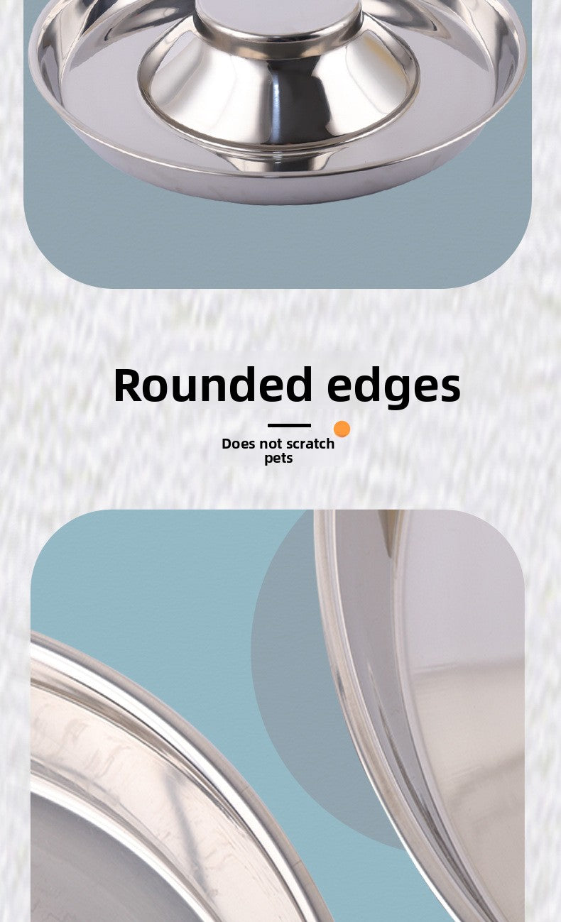 New Stainless Steel Anti-Choke Dog and Cat Slow Feeder Premium Pet Bowl