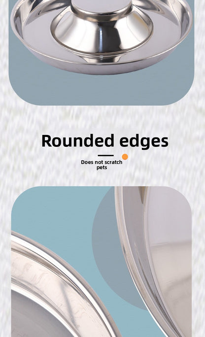 New Stainless Steel Anti-Choke Dog and Cat Slow Feeder Premium Pet Bowl