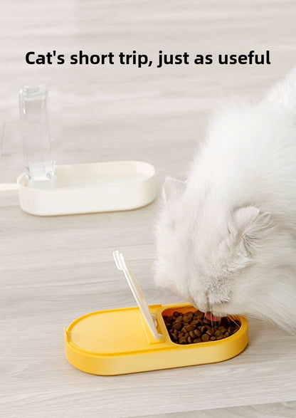 Portable Hanging Dog Water Bottle with Two-in-One Food Cup for Outdoor Travel Wholesale