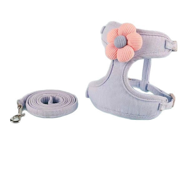 Small Dog Outdoor Walking Leash Vest Style Chest Harness for Teddy Bichon Pomeranian