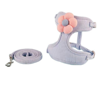 Small Dog Outdoor Walking Leash Vest Style Chest Harness for Teddy Bichon Pomeranian