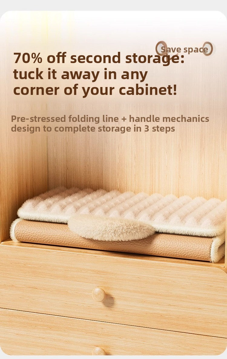 Deluxe Heated Pet Bed for Dogs Cats Warm Plush Mat with Removable Washable Cover All Season Cushion for Puppy Kitten Senior Pets