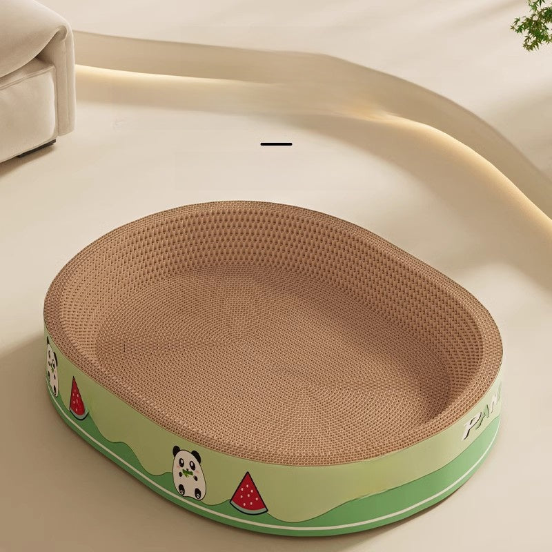Round Cat Scratching Board Durable Non-Shedding Oval Cat Scratching Basin Extra Large All-Season Cat Bed Cat Claw Board Scratch-Resistant