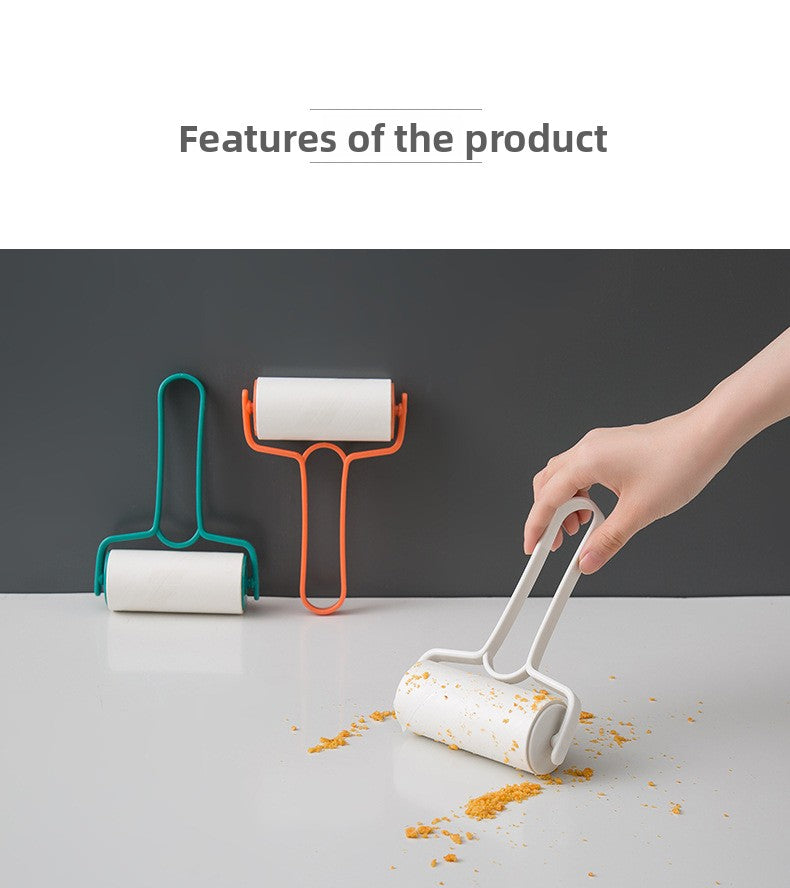 Rouleau anti-peluches pour vêtements et maison, rouleau en papier adhésif déchirable, brosse pour poils d'animaux, rouleau anti-peluches en papier adhésif 