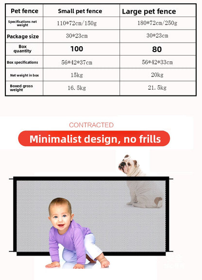 Portable Dog Playpen Large Indoor Outdoor Pet Fence Foldable Isolation Net for Puppy Cat Safety Barrier No Installation Needed