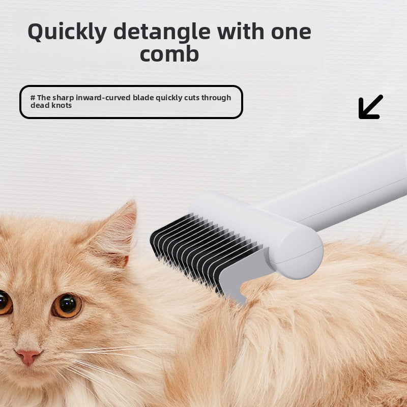 Stainless Steel Thinning Comb for Cat Dog Universal Hair Removal Detangling