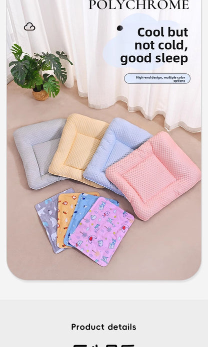 Dog Cat Ice Silk Summer Cooling Sleeping Mat for Pets Comfort