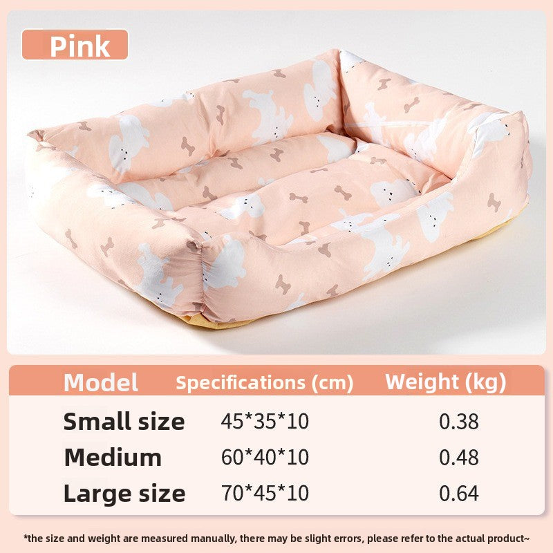 Cooling Ice Silk Pet Nest Mat Summer Sleep Pad for Cats Dogs