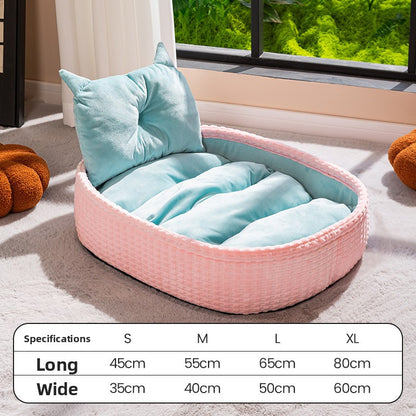 AllSeason Japanese Rattan Cat Bed Internet Famous Summer Mat ExtraLarge Scratch Board