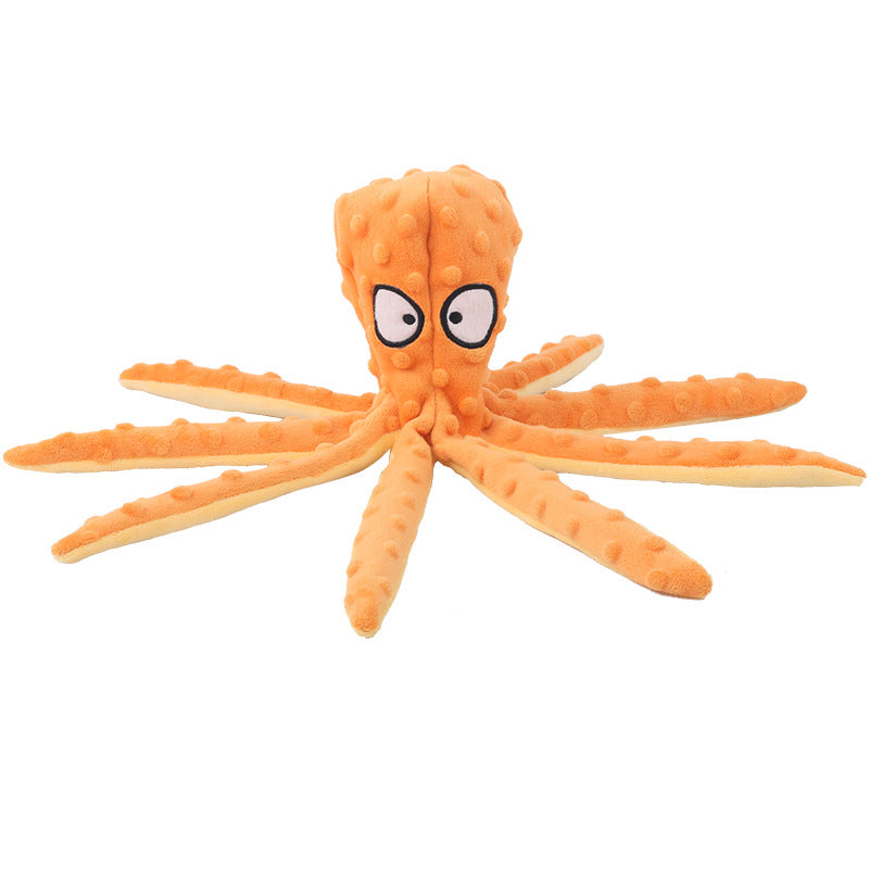 Soft Octopus Plush Toy for Dogs and Cats Durable Chew Resistant Pet Toy with Squeaker Interactive Playtime Fun for Puppies and Kittens