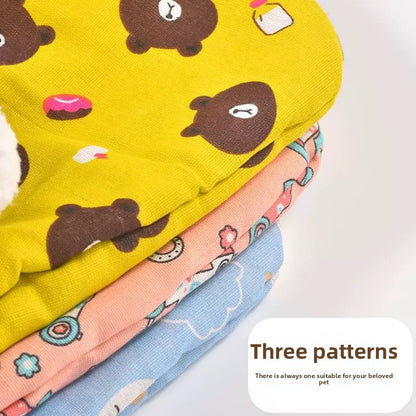 Washable Lamb Wool Pet Bed Semi Enclosed Warm Winter House for Cats and Dogs Detachable Cozy Nest