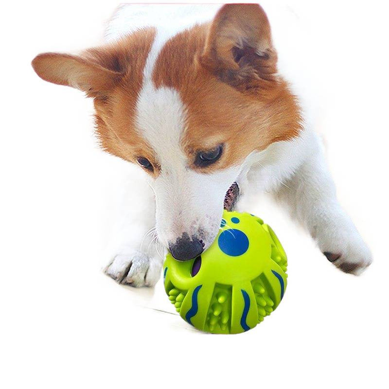 Extremely Durable Indestructible Dog Chew Toy Ball for Aggressive Chewers Interactive Rolling Self Entertainment with Squeaker Sound Golden Retriever German Shepherd