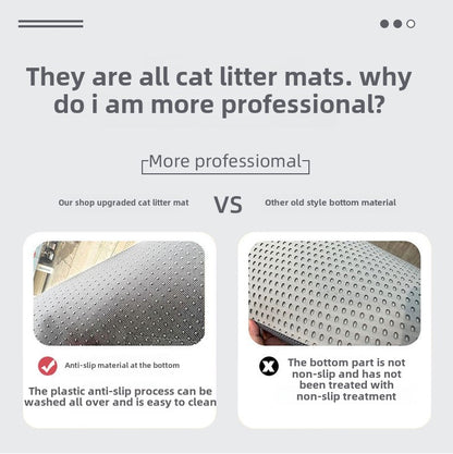 Large Pet Litter Mat with Double Layer Filter for Cats