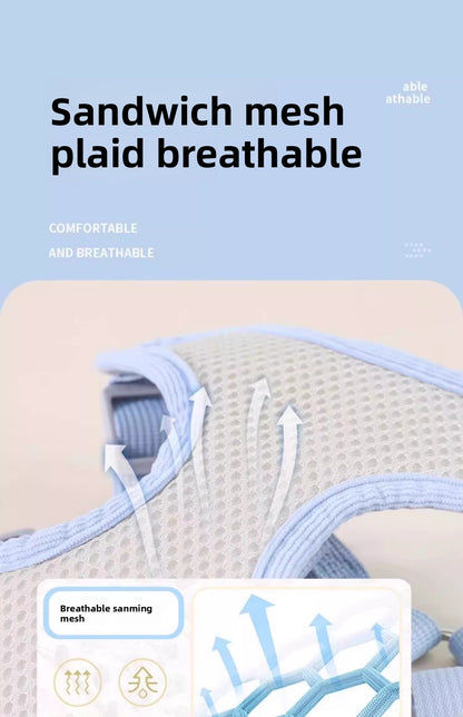 Small Dog Outdoor Walking Leash Vest Style Chest Harness for Teddy Bichon Pomeranian