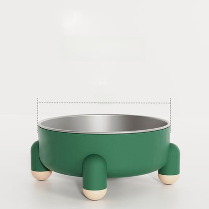 High Feet Stainless Steel Dog Cat Bowl Anti Slip Tip with Neck Protection