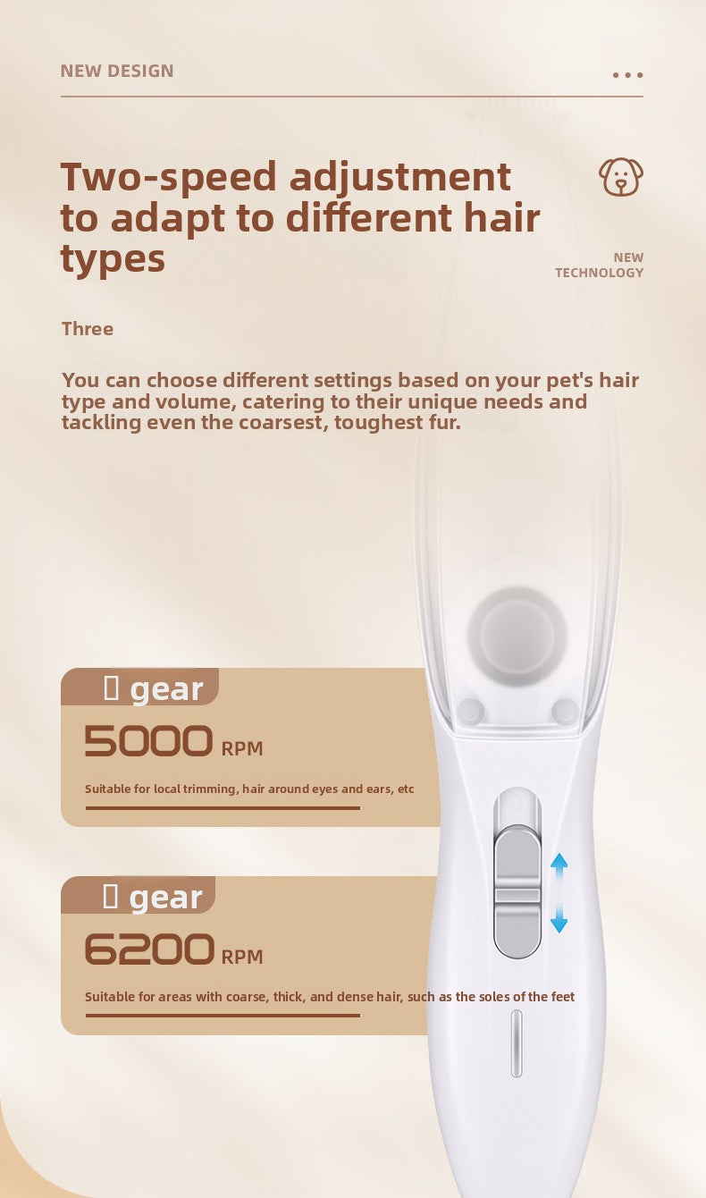 Pet All-in-One Hair Trimmer with Paw Grooming and Suction