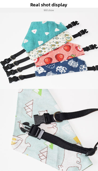 Pet Triangle Scarf Dog Scarf Cat Collar Christmas Small Dog Bib Japanese Style Cute Sweet Style