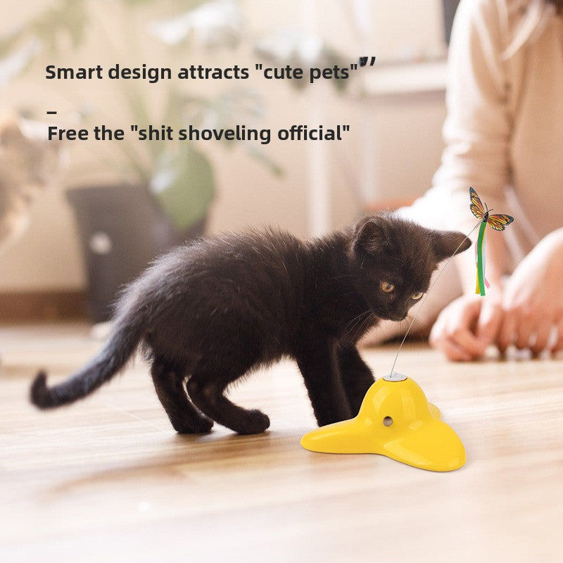 Pet Cat Automatic Electric Toy Rotating Butterfly Fly Interactive