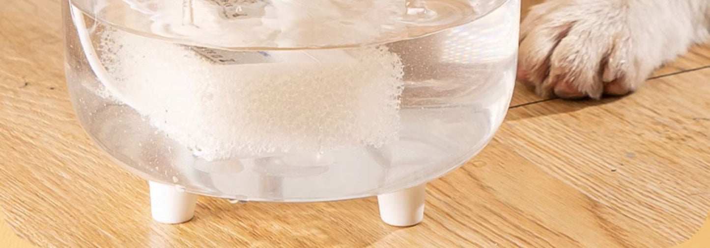 Cat Water Fountain 2L Automatic Circulating Flower Design with LED Light and Filter for Healthy Hydration