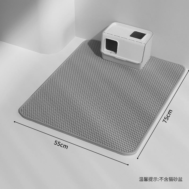 Extra Large Cat Litter Mat Heavy Duty Anti Tracking Litter Box Mat with Low Profile Edge Non Slip Bottom for Kitty Litter Containment