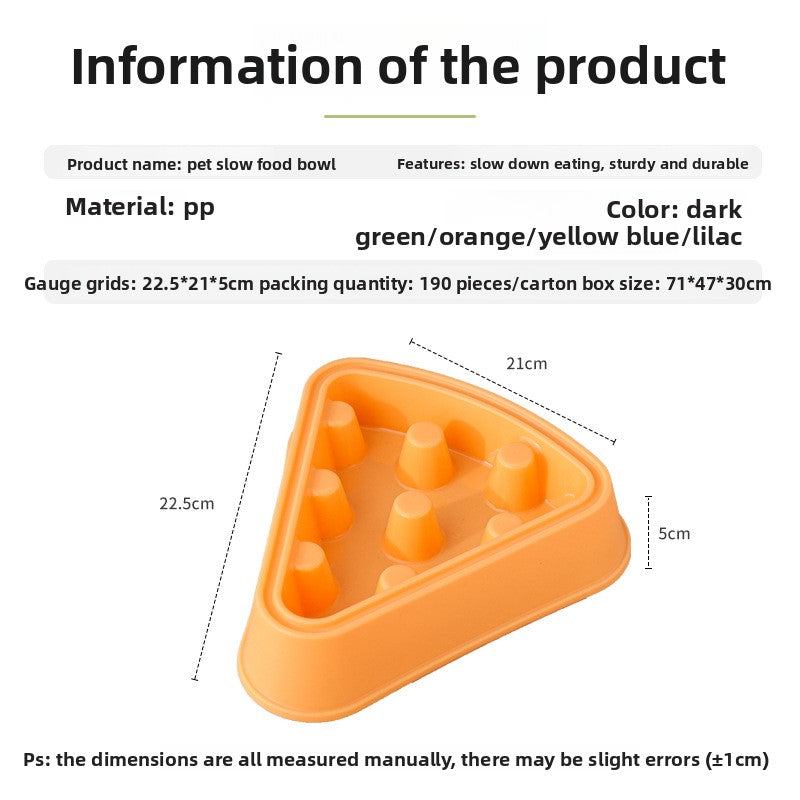 Interactive Puzzle Feeder Bowl Large Size Slow Feed Dog Bowl Anti Gulping Choking Cartoon Pizza Design Fun Pet Supplies for Dogs Cats