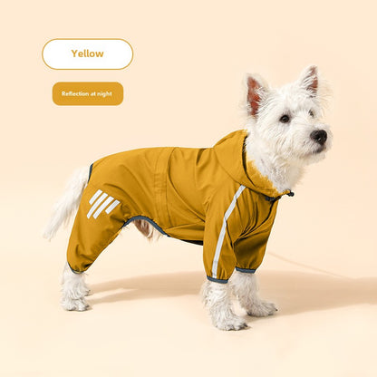 Plus size dog raincoat pet clothes sweatshirt warm windproof raincoat pet assault clothing pet supplies