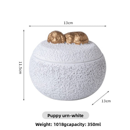 Pet Funeral Urn for Cats Dogs Cremation Memorial Box with Engraving Plate for Ashes Keepsake Aftercare Pet Loss Gift