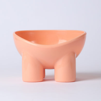 Elephant Leg Macaron Color Anti-Slip Cat Food Bowl Elevated Scientific Feeding