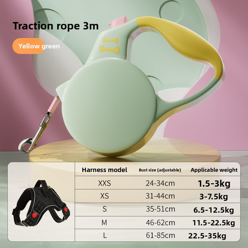 Anti Escape Automatic Retractable Walking Rope Leash for Teddy Corgi Small Medium Dogs Cats