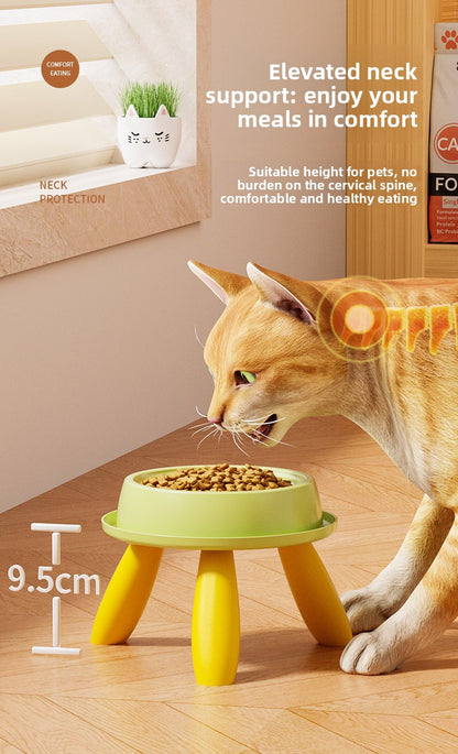 Elevated Pet Bowl for Cats and Dogs High Stand Design Protects Neck Prevents Spill and Slip Durable Anti Vomiting Feeding Bowl for Small Medium Large Pets