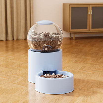 Automatic Cat Dog Water Dispenser with Food Feeder and Grain Storage Bucket