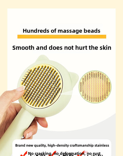 One-Click Hair Removal Comb for Cats Dogs Knot-Free Massage Tool