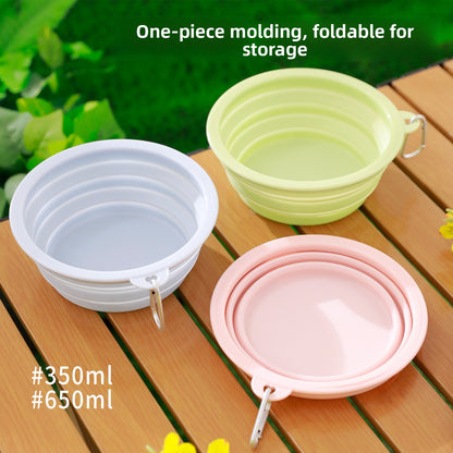 Portable Collapsible TPE Dog Food Drinking Bowl