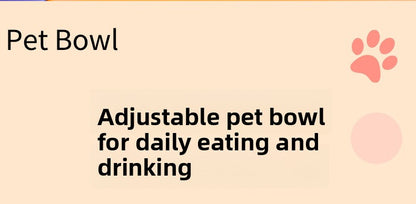 Adjustable Height Dog Food Bowl Elevated Anti Spill Pet Bowl Slanted Stand Feeder for Neck Health Large Medium Small Dogs Cats