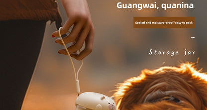 Portable Cat Snack Sealed Box Universal Pet Food Storage Moisture Proof Dispensing Canister