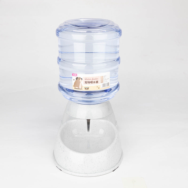 Large Capacity 3.8L Automatic Pet Feeder Dog Waterer Bowl Wheat Straw Eco Friendly Pet Supplies