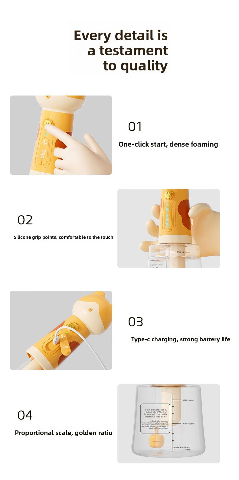 Smart Pet Bubble Machine with Cute Deer Look for Dog Cat Shower