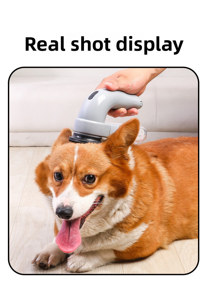 Portable Electric Pet Hair Remover Vacuum Cleaner for Cats and Dogs Rechargeable Handheld Grooming and Massage Tool for Home Car Furniture