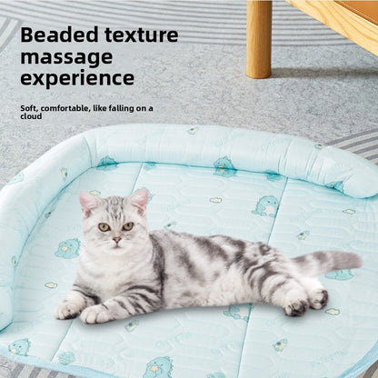 Ice Silk Dog Sleeping Mat Summer Cooling Pet Bed Cat Washable Ice Mat