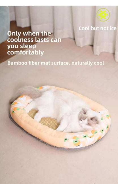 Summer Special Pet Cooling Pad Oval Track Thick Dog Bed Pet Essentials