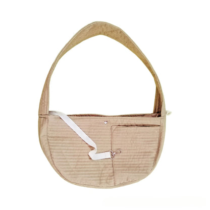 Portable Pet Carrier Backpack for Cats and Small Dogs Adjustable Crossbody Shoulder Strap Comfortable Travel Bag