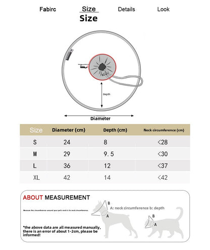 Transparent Waterproof Pet Elizabeth Circle for Cats and Dogs