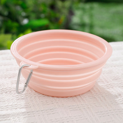 Portable Collapsible TPE Dog Food Drinking Bowl