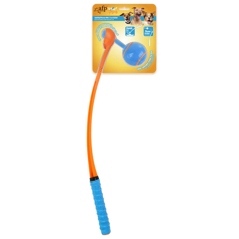 Outdoor Dog Training Throw Rod with TPR Ball and Tail Sounding Feature