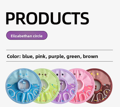 Deepened Neck Adjustable Waterproof Elizabethan Collar Anti Bite for Cats Dogs